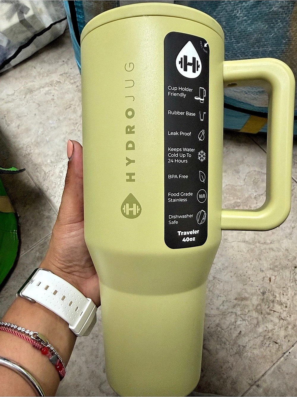 NWOT HydroJug Traveler 40 oz Tumbler Olive